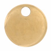Sequins ronds 6 mm médaille à graver - Acier inoxydable 303L Doré x4