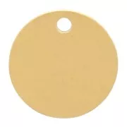 Sequins ronds 10 mm médaille à graver - Acier inoxydable 304L Doré x4