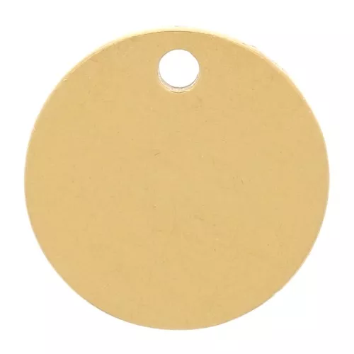 Sequins ronds 10 mm médaille à graver - Acier inoxydable 304L Doré x4