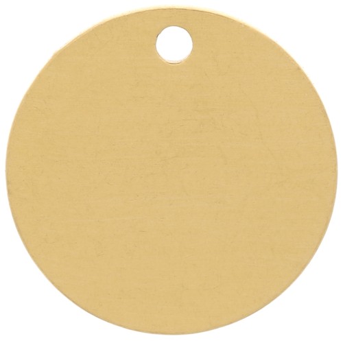 Sequin rond 12 mm - médaille à graver - Acier inoxydable 304 Doré x1