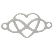 Intercalaire coeur infini 7.5x15 mm - Acier inoxydable 304 x1
