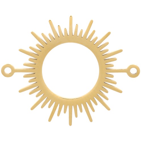 Intercalaire soleil évidé 17 mm - Acier inoxydable 304 Doré x1