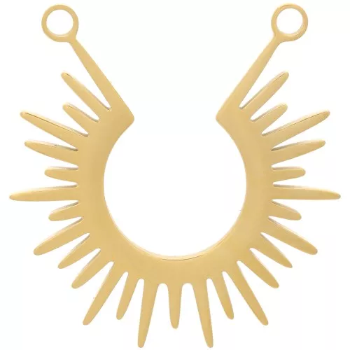 Intercalaire pour collier soleil 25 mm - Acier inoxydable 304 Doré x1