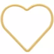 Intercalaire coeur 23x25 mm - Acier inoxydable 304 Doré x1