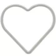 Intercalaire coeur 23x25 mm - Acier inoxydable 304 x1