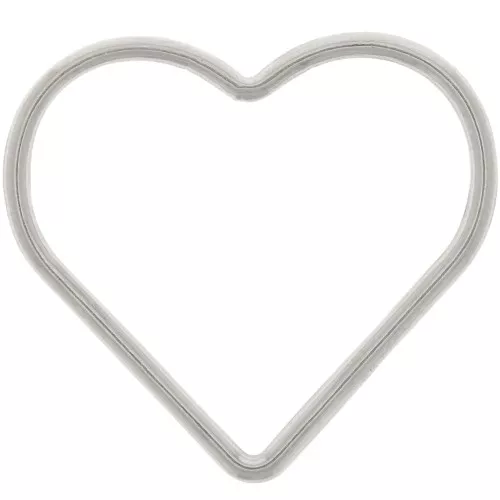 Intercalaire coeur 23x25 mm - Acier inoxydable 304 x1