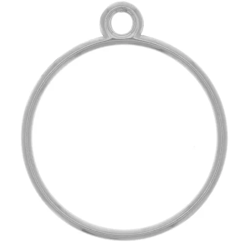 Pendentif rond évidé 30 mm - Acier inoxydable 304 x1