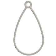 Pendentif goutte évidé 45x25 mm - Acier inoxydable 304 x1