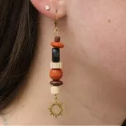 Dormeuses créoles forme ronde - anneau ouvert 12 mm - Acier inoxydable 304 Doré x2