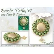 Perles en verre Samos® par Puca® 7x5 mm - Pastel Cream x10g