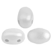Perles en verre Samos® par Puca® 7x5 mm - Pastel White x10g