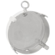 Serti griffe pendentif dos fermé pour cabochon PureCrystal 1122 18 mm - Argenté x1