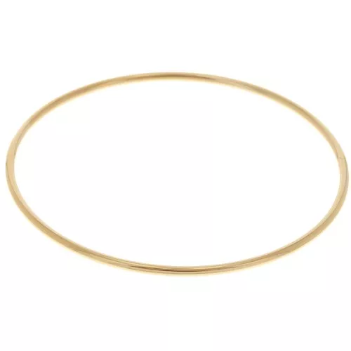 Bracelet jonc fin lisse 63 mm - Plaqué Or 3 microns x1