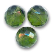 Facettes 14 mm Olivine x4