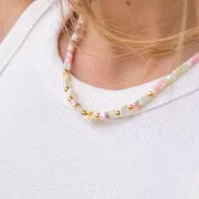 Perle coeur 6 mm en nacre - Naturel x1