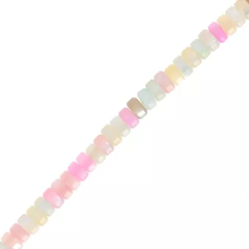 Perles rondelles Heishi en nacre teintée 4x2 mm - Multicolore x39cm