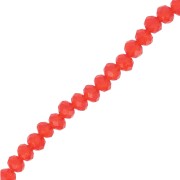 Perles rondelles facettées - rondes aplaties 4x3 mm - Opaque Hyacinth x40cm