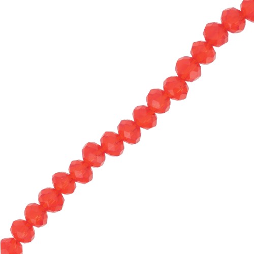 Perles rondelles facettées - rondes aplaties 4x3 mm - Opaque Hyacinth x40cm