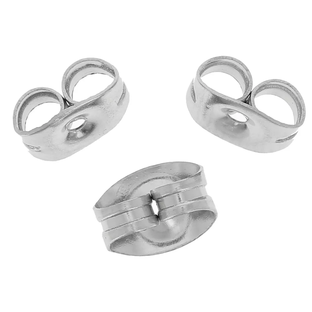 Lot De 20 Poussoirs Pour Boucles D'oreilles – Silicone Transparent/blanc, 5mm, Neuf