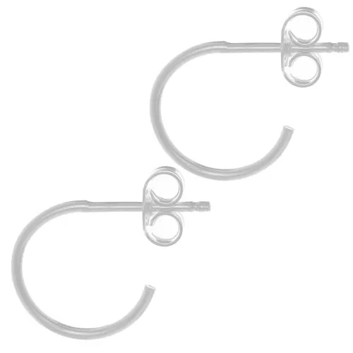 Créoles ouvertes à décorer 12 mm - Argent 925 x2