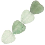 Perles coeur 4 mm en pierre gemme - Aventurine x4