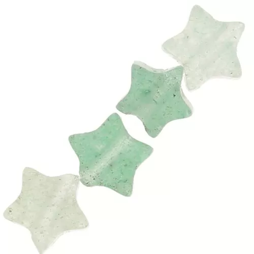 Perles étoile 4 mm en pierre gemme - Aventurine x4