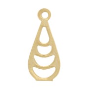 Breloque goutte ajourée 11x5 mm - Doré à l'or fin x1|raw }}