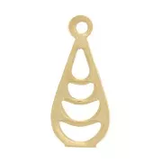 Breloque goutte ajourée 11x5 mm - Doré à l'or fin x1