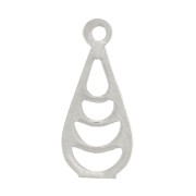 Breloque goutte ajourée 11x5 mm - Placage argent fin x1|raw }}