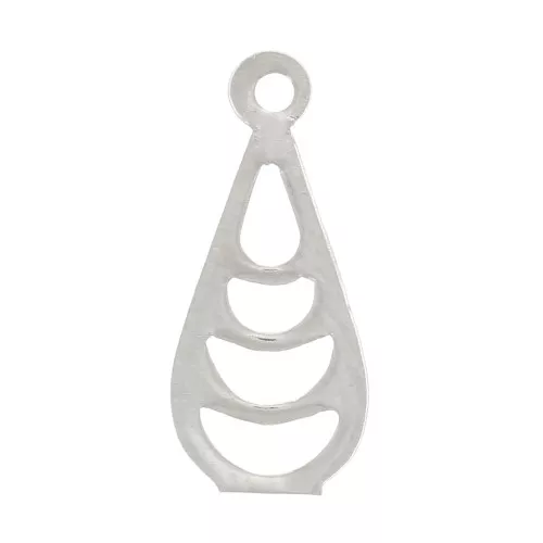 Breloque goutte ajourée 11x5 mm - Placage argent fin x1