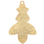 Pendentif design martelé 30x19 mm - Doré à l'or fin x1|raw }}