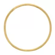 Anneau fermé rond irrégulier 20 mm - Doré à l'or fin x1