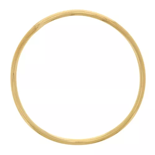 Anneau fermé rond irrégulier 20 mm - Doré à l'or fin x1