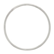 Anneau fermé rond irrégulier 20 mm - Placage Argent fin x1