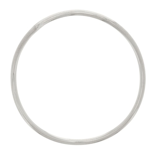 Anneau fermé rond irrégulier 20 mm - Placage Argent fin x1