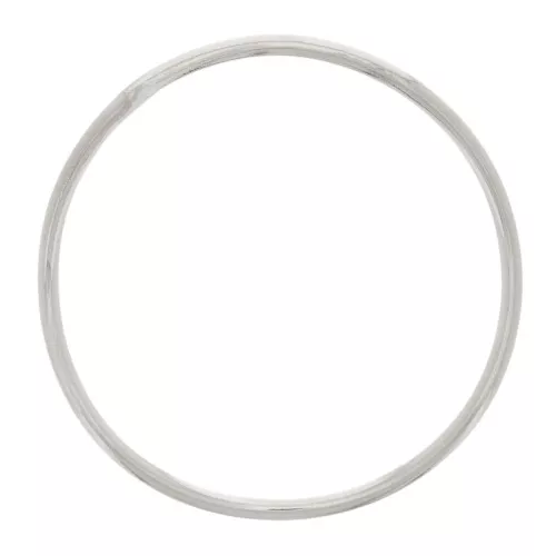 Anneau fermé rond irrégulier 20 mm - Placage Argent fin x1
