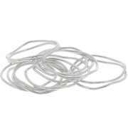 Anneau fermé rond irrégulier 20 mm - Placage Argent fin x1