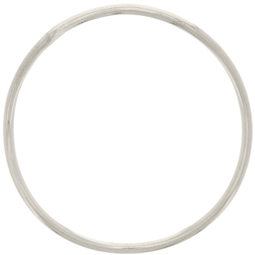 Anneau fermé rond irrégulier 26 mm - Placage Argent fin x1