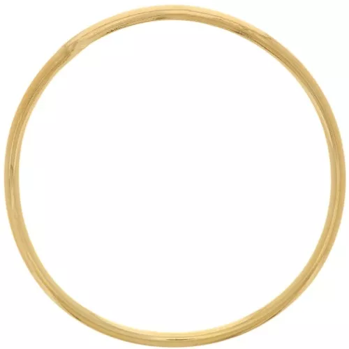 Anneau fermé rond irrégulier 37 mm - Doré à l'or fin x1