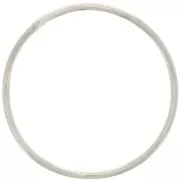 Anneau fermé rond irrégulier 37 mm - Placage Argent fin x1