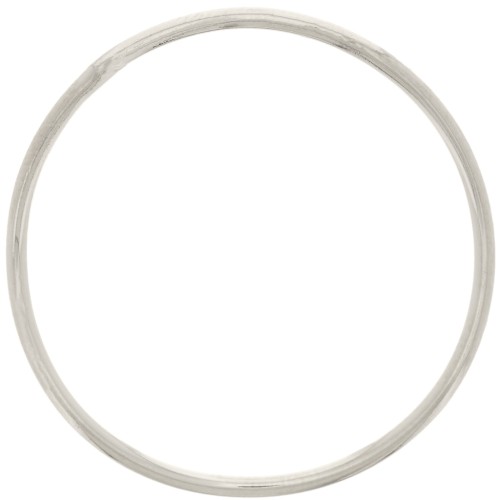 Anneau fermé rond irrégulier 37 mm - Placage Argent fin x1