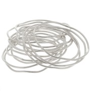 Anneau fermé rond irrégulier 37 mm - Placage Argent fin x1