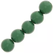 Perles en résine opaque 4 mm - Vert sapin x15