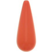 Perle poire en résine 40x16 mm - Rouge corail x1|raw }}