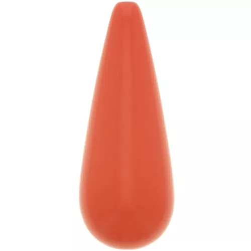 Perle poire en résine 40x16 mm - Rouge corail x1