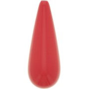 Perle poire en résine 40x16 mm - Rouge clair x1