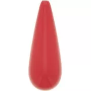Perle poire en résine 40x16 mm - Rouge clair x1