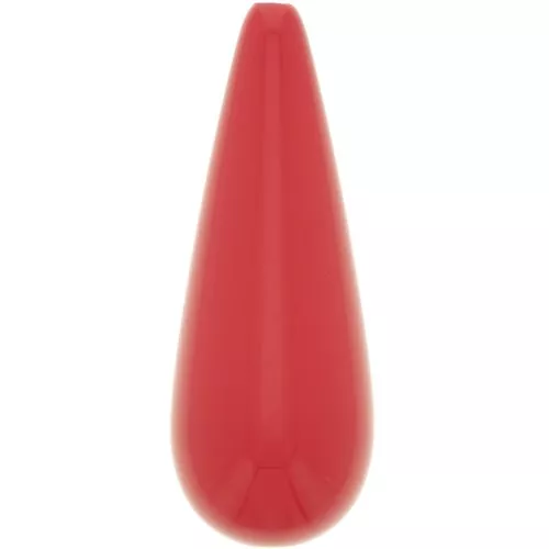 Perle poire en résine 40x16 mm - Rouge clair x1