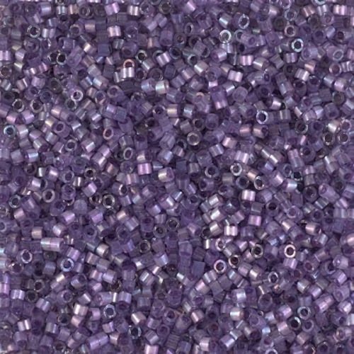 Miyuki Delica 11/0 DB1881 - Silk Inside Dyed Dark Orchid AB x8g