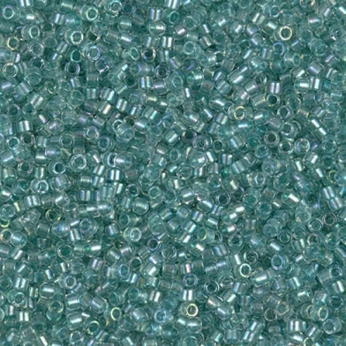 Miyuki Delica 11/0 DB1767 -  Sparkling Aqua Green Lined Crystal AB x8g